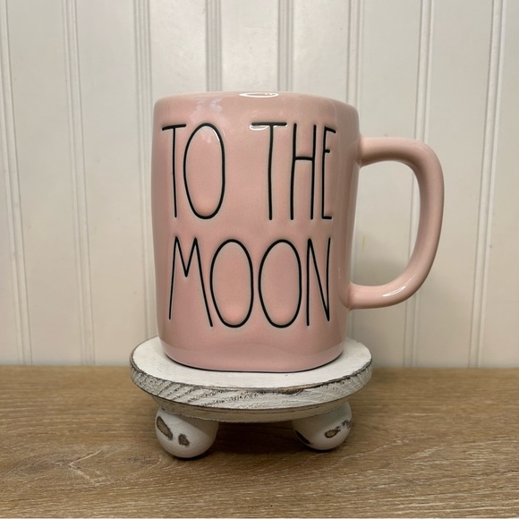 Rae Dunn Pink Mug TO THE MOON AND BACK - Picture 2 of 6